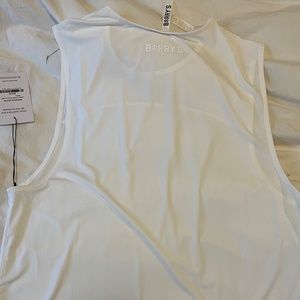 BARRY'S WHITE PERFORMANCE MUSCLE TANK Large